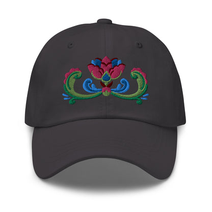 Norwegian Rosemaling Embroidered Dad Hat - The Global Wanderer