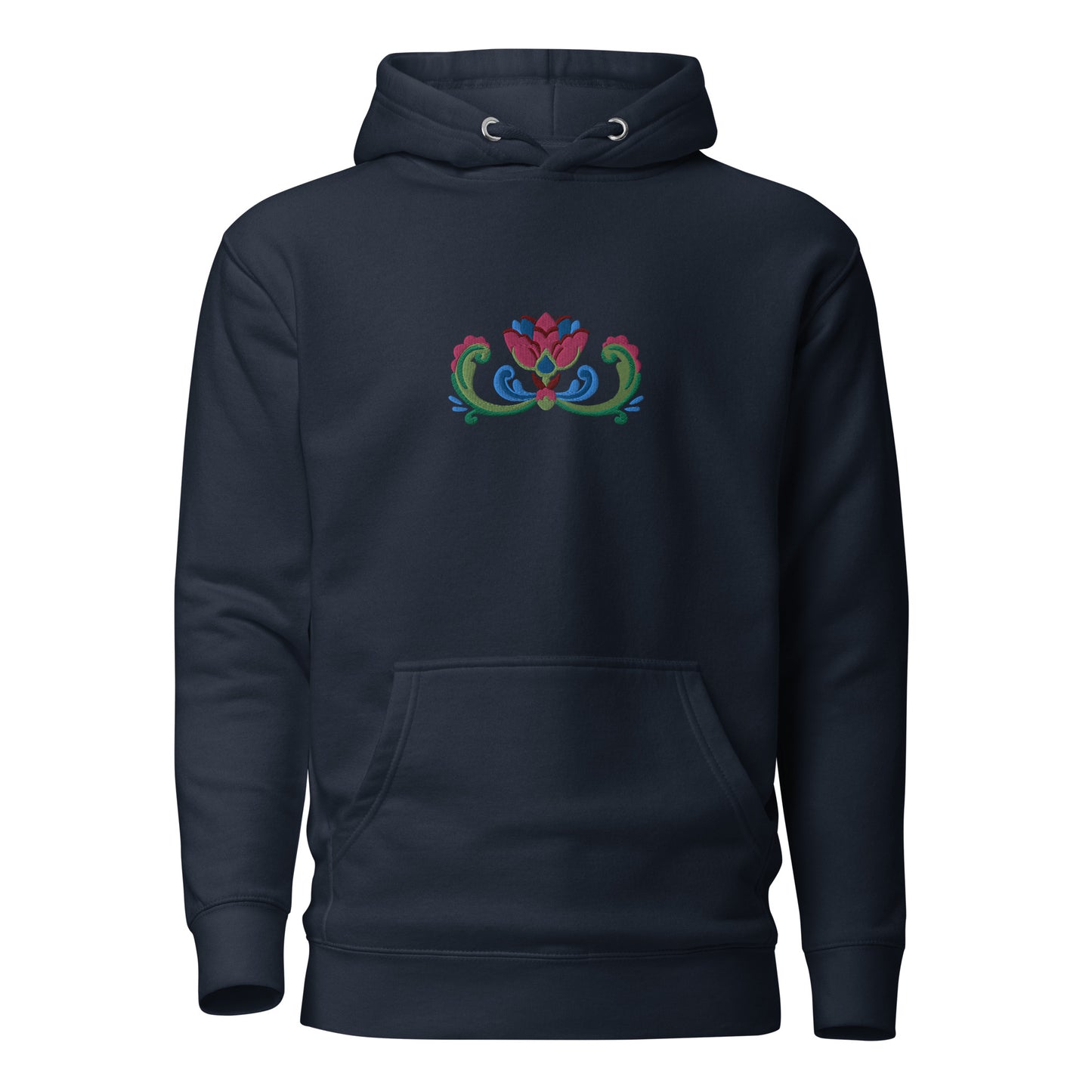 Norwegian Rosemaling Embroidered Hoodie - The Global Wanderer