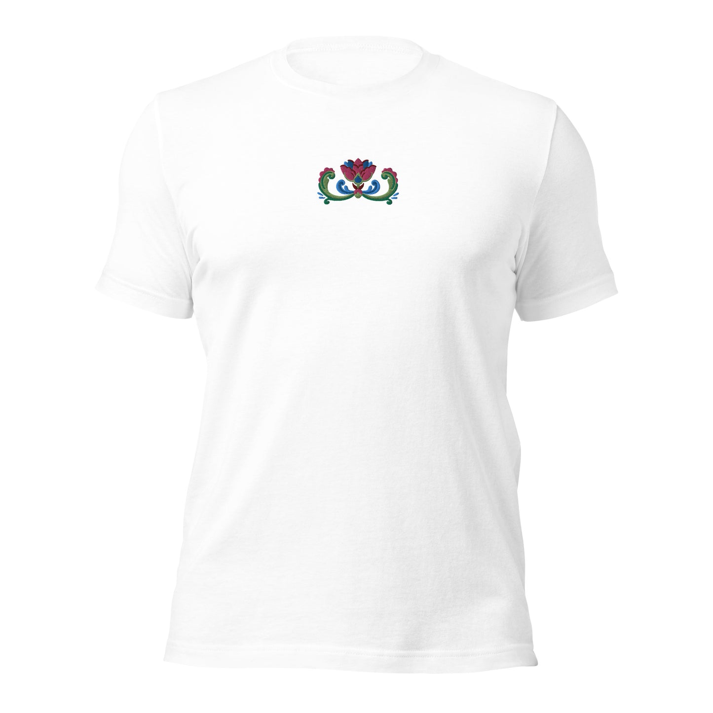 Norwegian Rosemaling Embroidered T-Shirt - The Global Wanderer