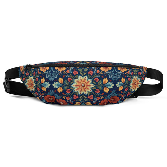 Norwegian Rosemaling Fanny Pack - The Global Wanderer