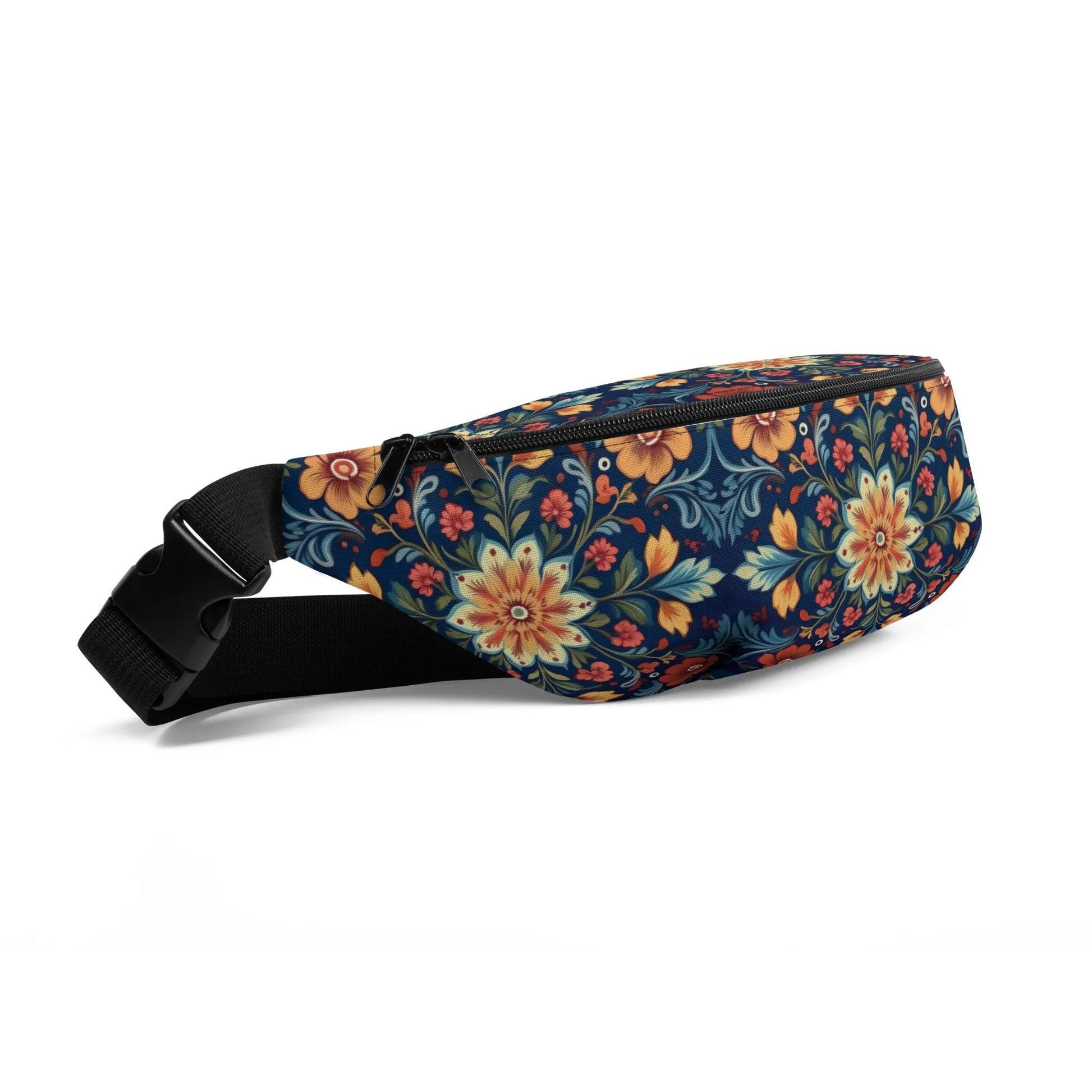 Norwegian Rosemaling Fanny Pack - The Global Wanderer