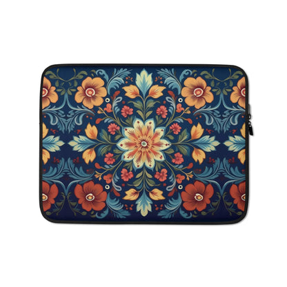 Norwegian Rosemaling Laptop Case - The Global Wanderer