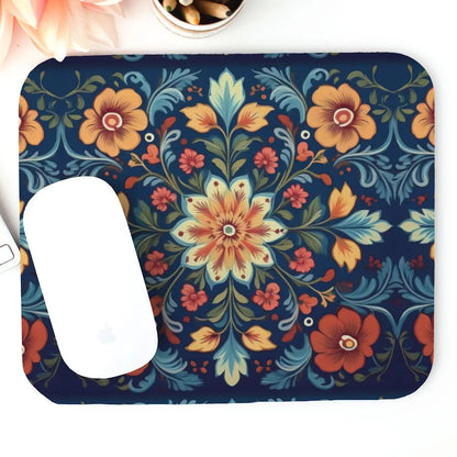 Norwegian Rosemaling Mouse Pad - The Global Wanderer