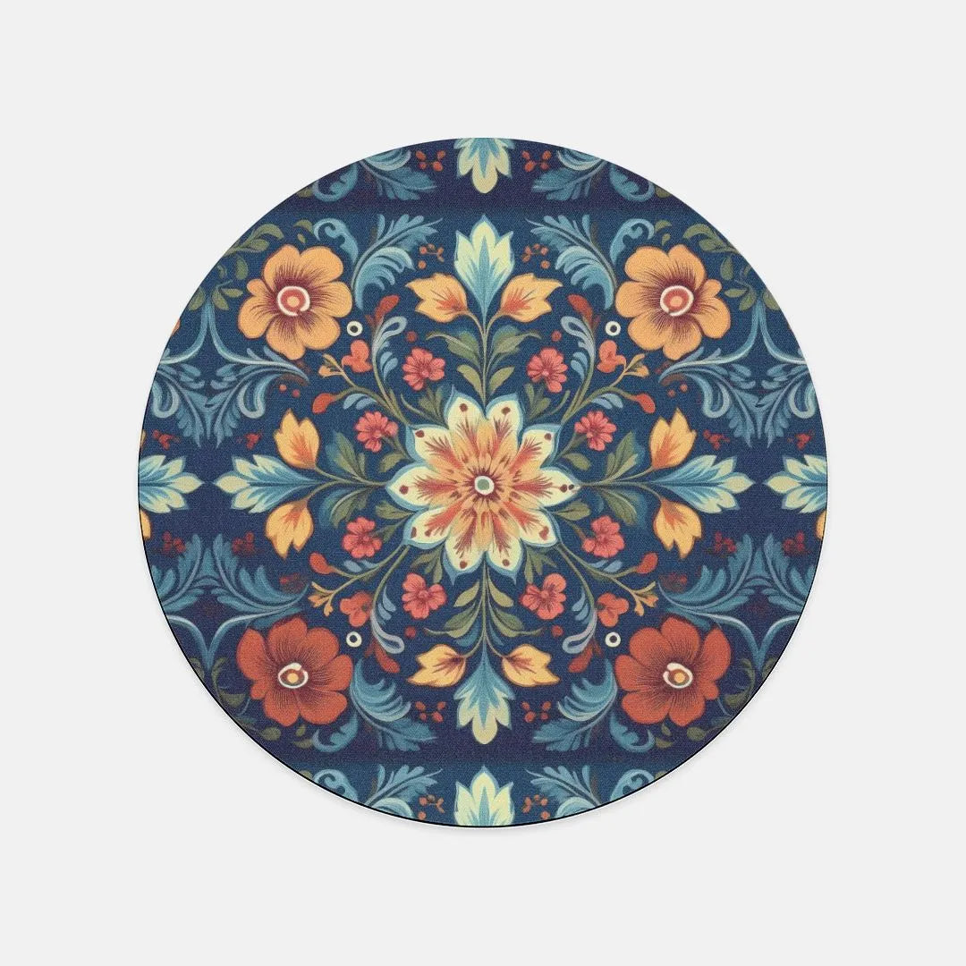 Norwegian Rosemaling Mouse Pad - The Global Wanderer