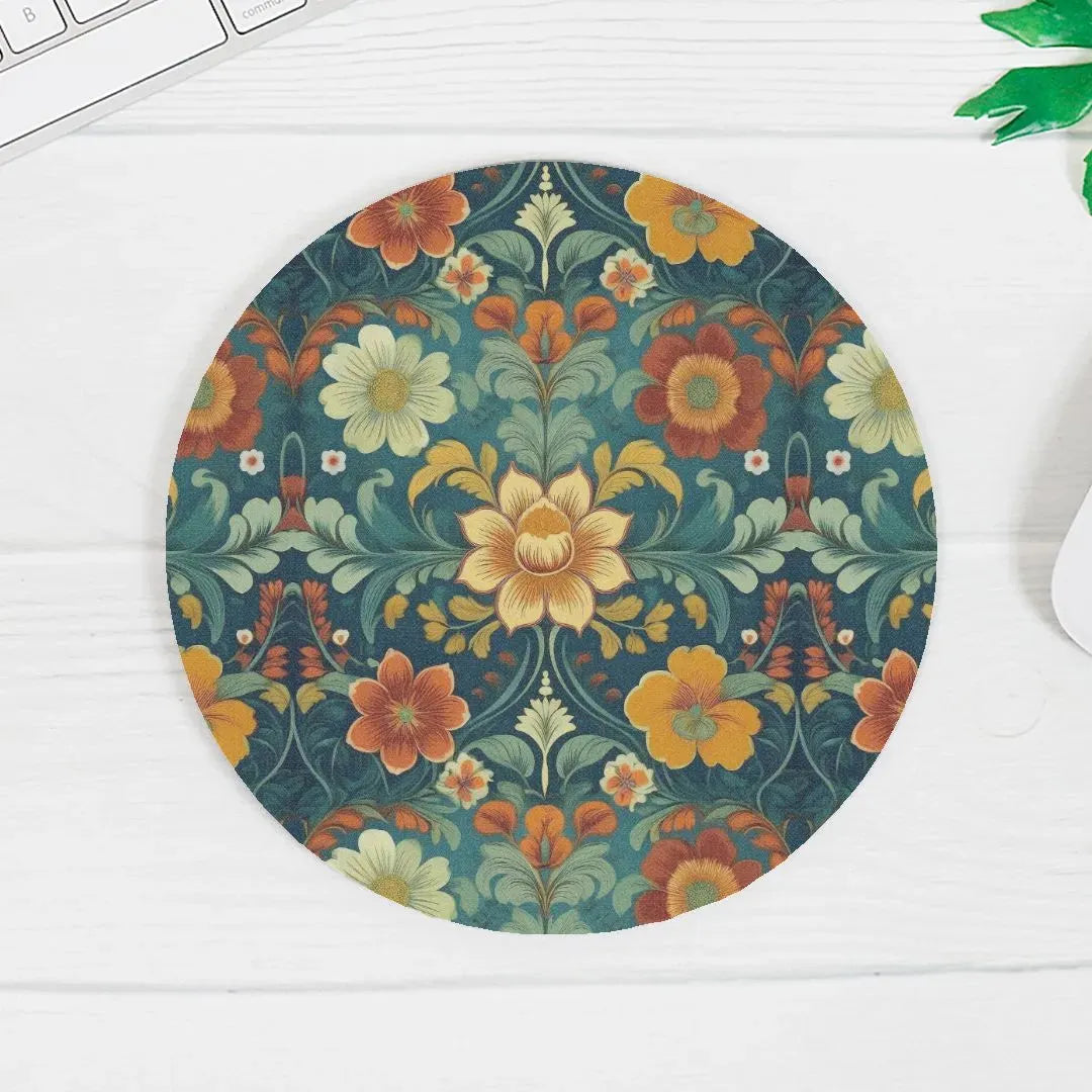 Norwegian Rosemaling Mouse Pad - The Global Wanderer