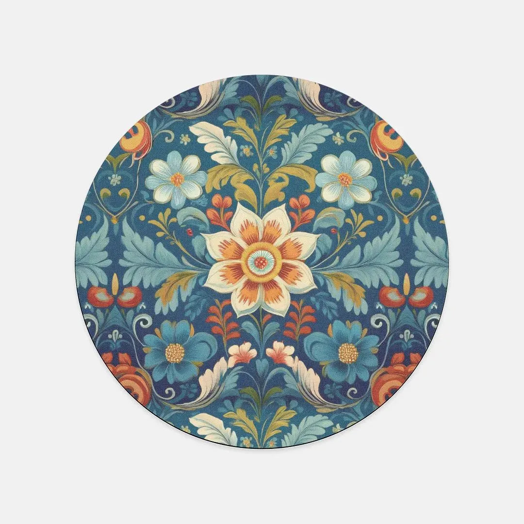 Norwegian Rosemaling Mouse Pad - The Global Wanderer