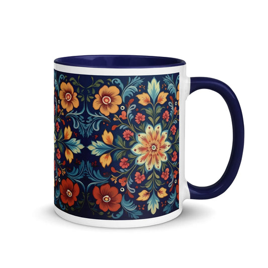 Norwegian Rosemaling Mug - The Global Wanderer