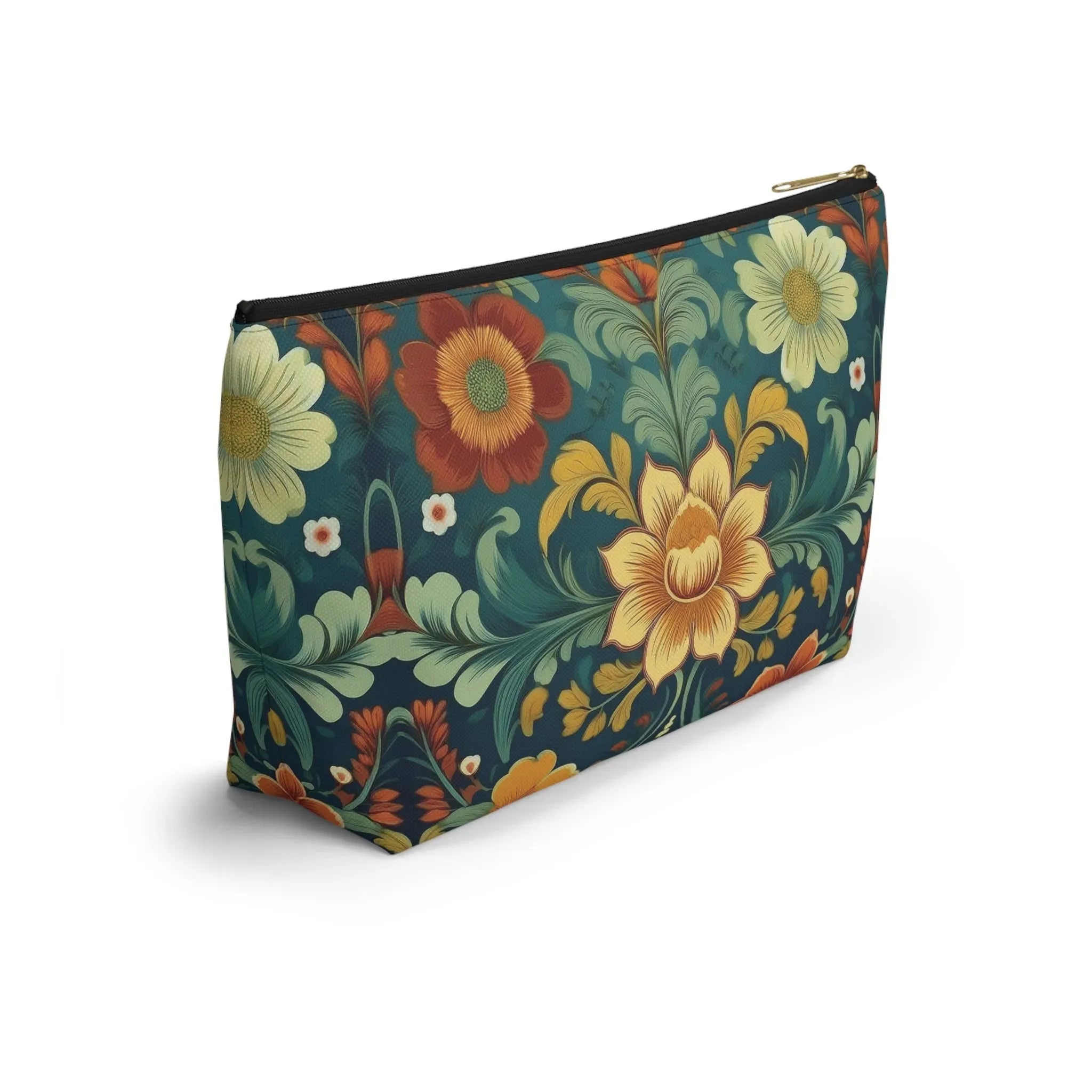 Norwegian Rosemaling Print Pouch - The Global Wanderer