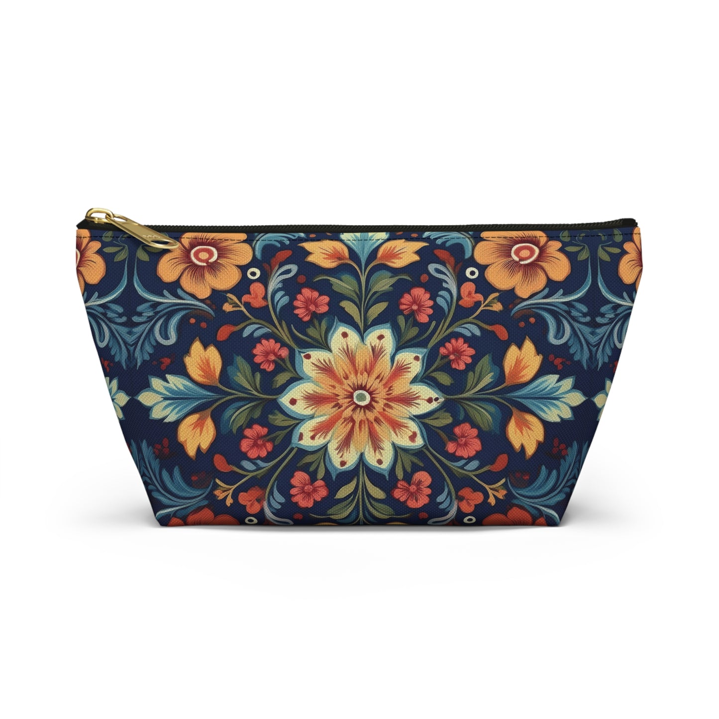 Norwegian Rosemaling Print Pouch - The Global Wanderer