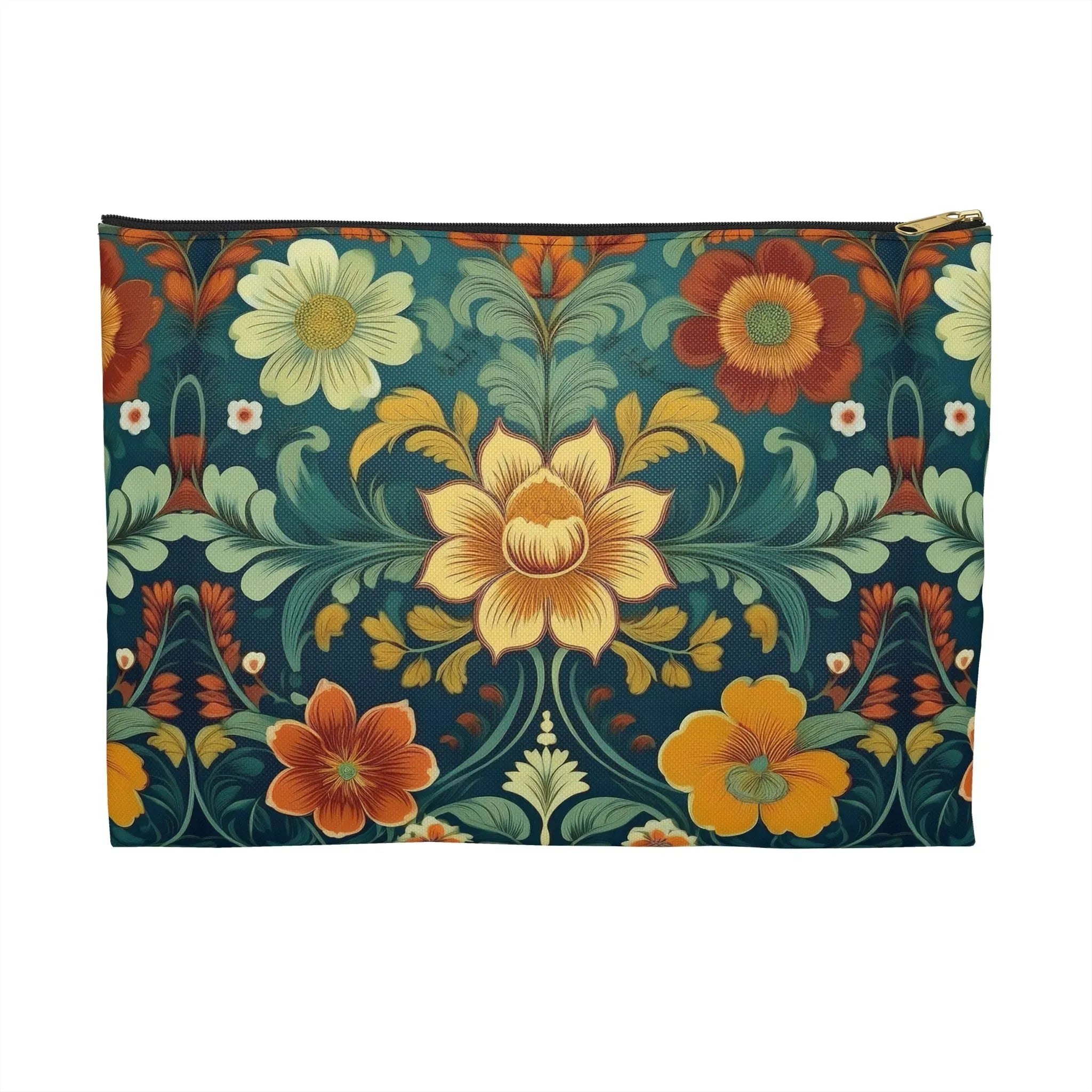 Norwegian Rosemaling Print Pouch - The Global Wanderer