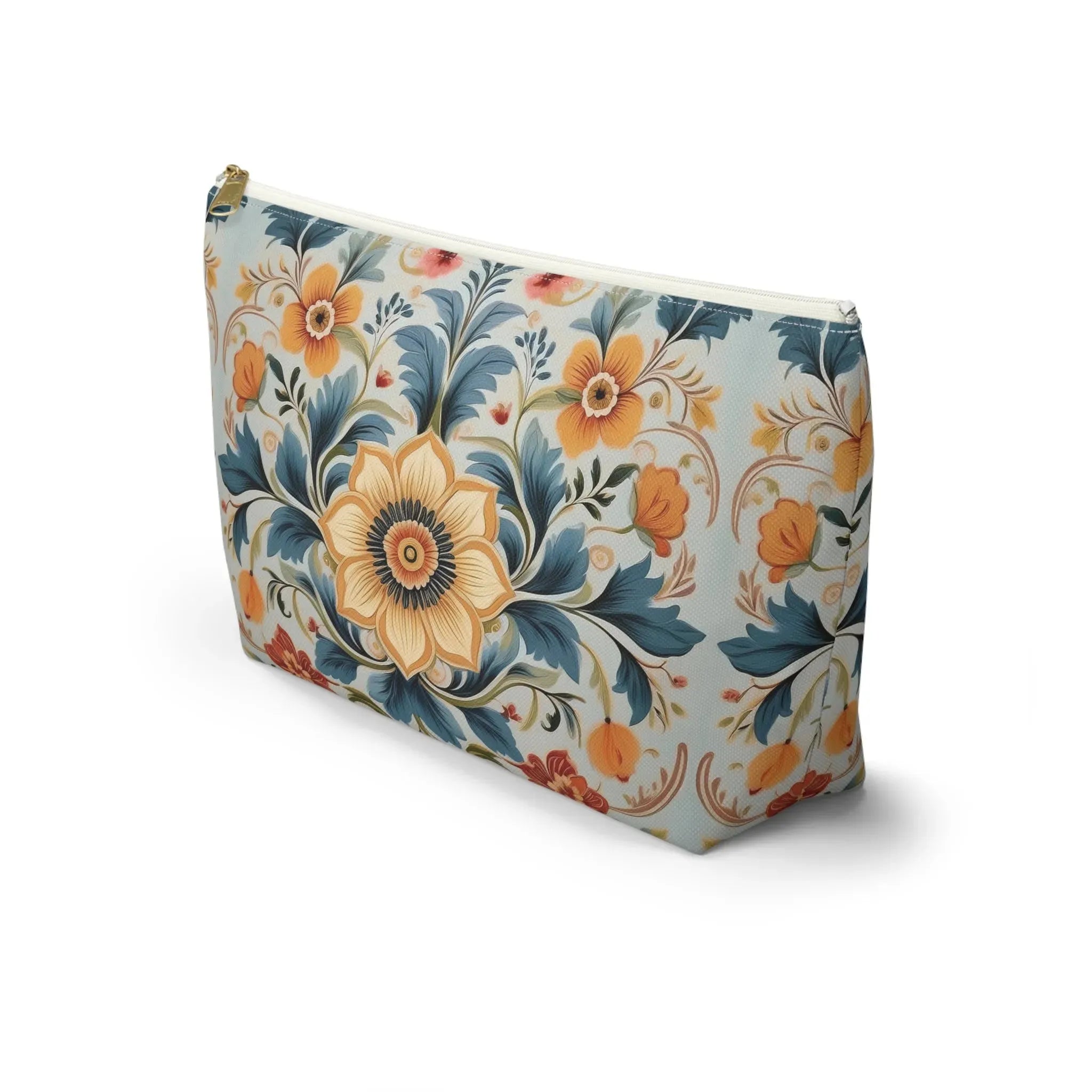 Norwegian Rosemaling Print Pouch - The Global Wanderer