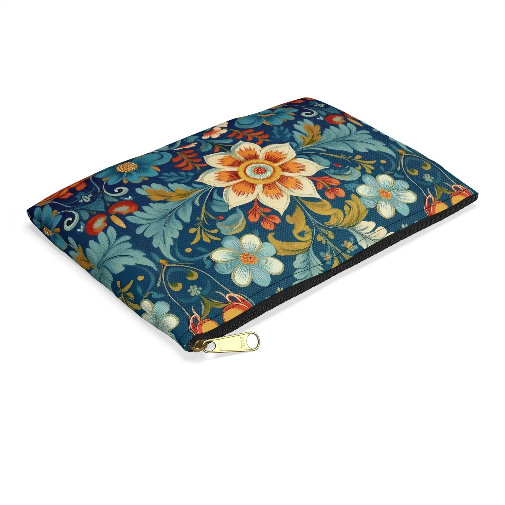 Norwegian Rosemaling Print Pouch - The Global Wanderer