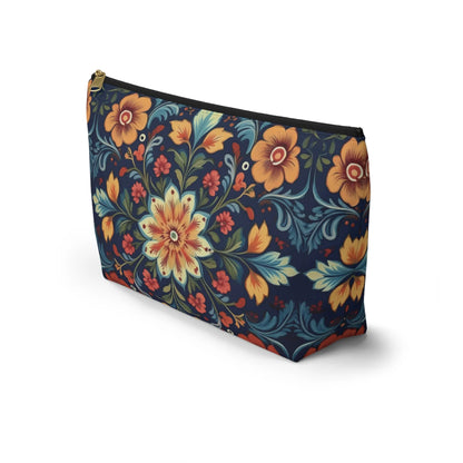 Norwegian Rosemaling Print Pouch - The Global Wanderer