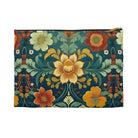 Norwegian Rosemaling Print Pouch - The Global Wanderer