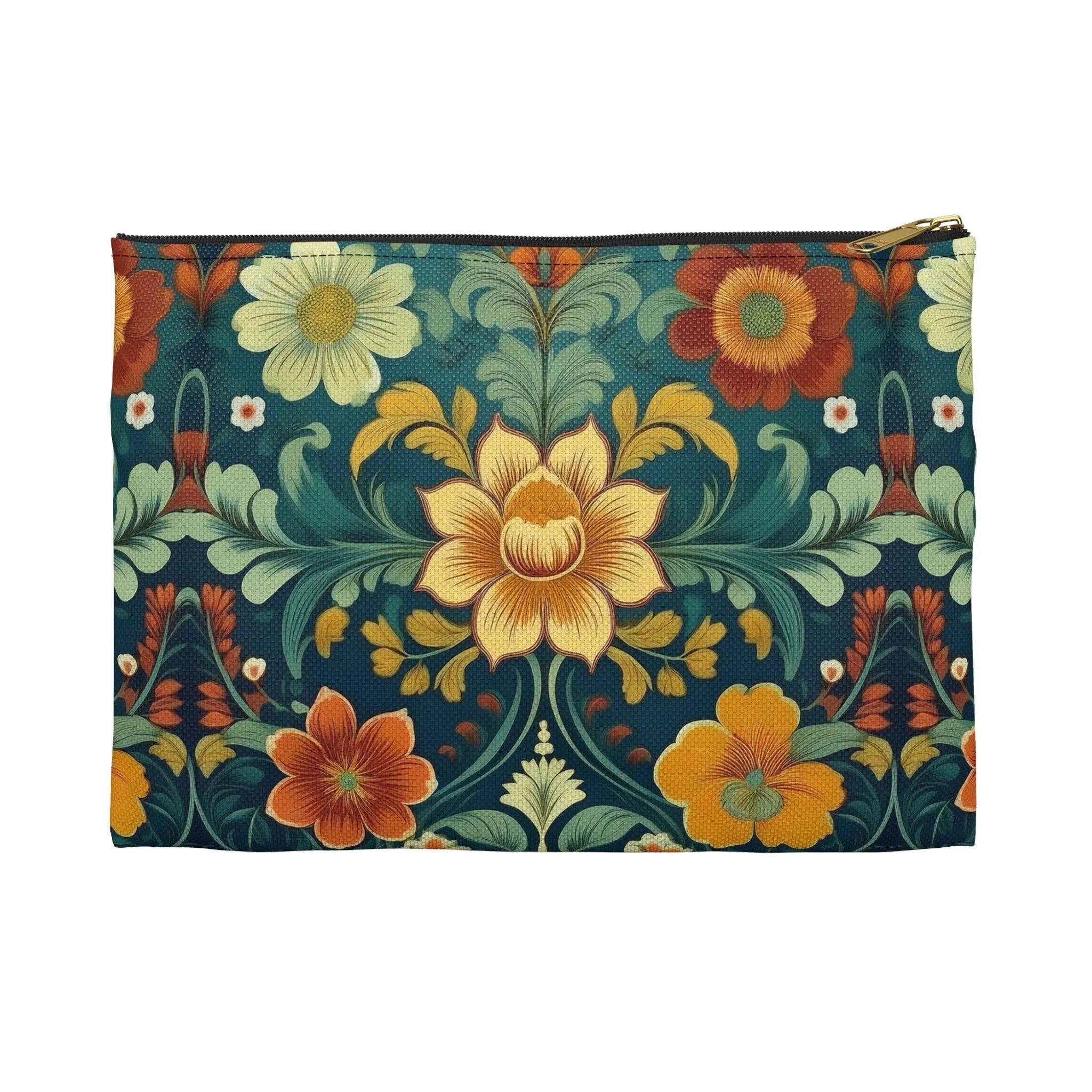 Norwegian Rosemaling Print Pouch - The Global Wanderer