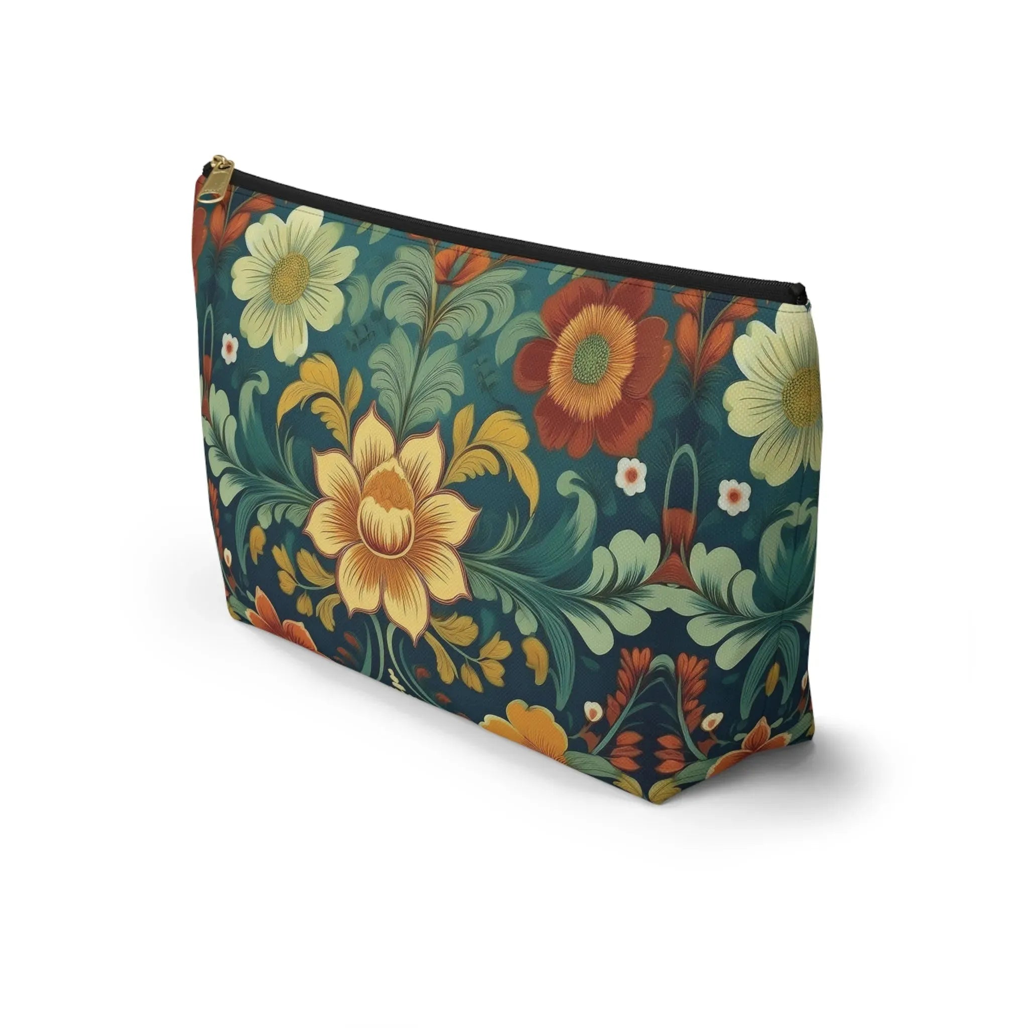 Norwegian Rosemaling Print Pouch - The Global Wanderer