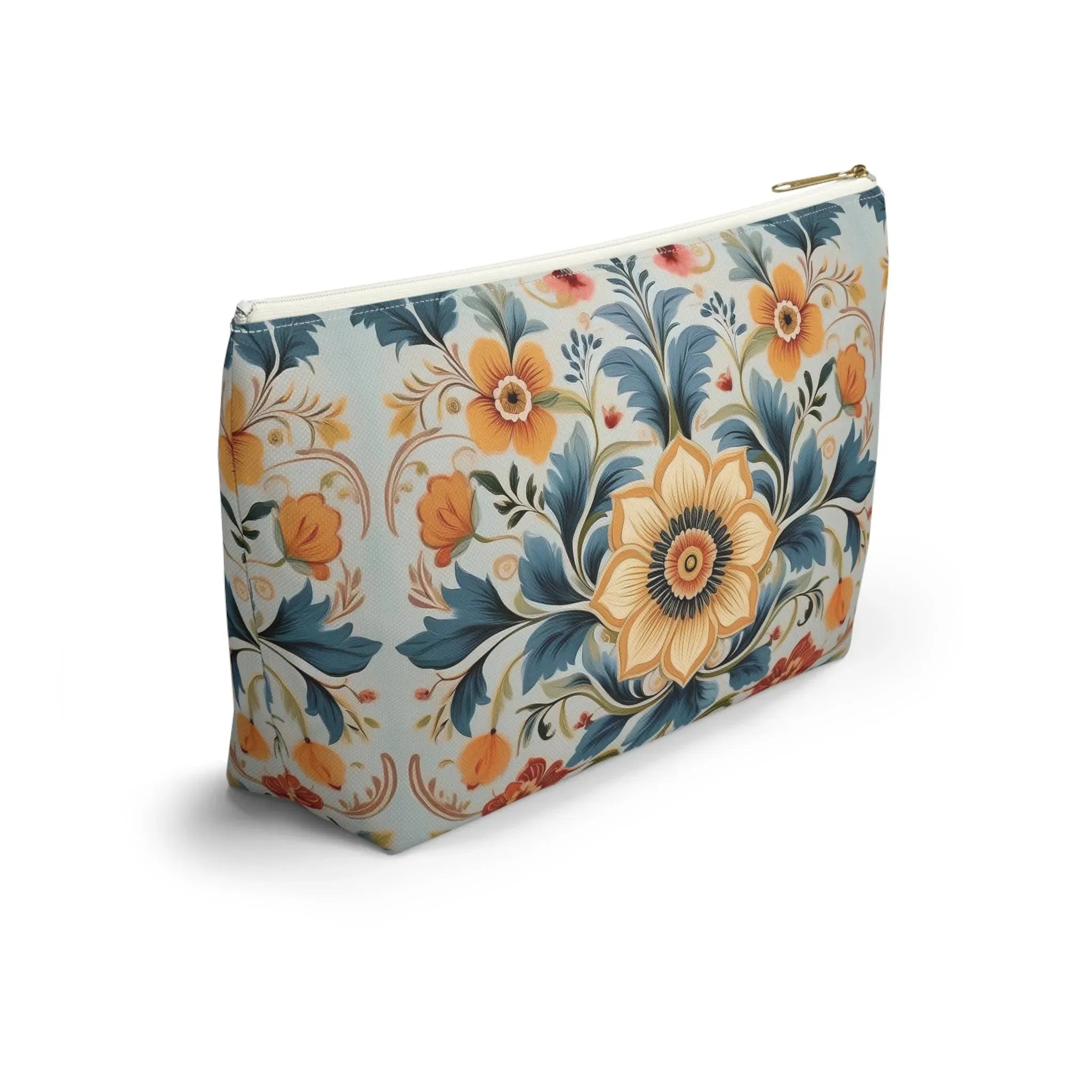 Norwegian Rosemaling Print Pouch - The Global Wanderer