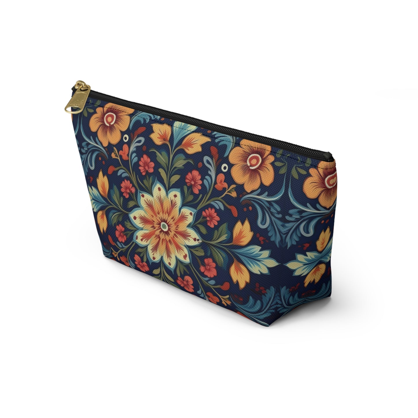 Norwegian Rosemaling Print Pouch - The Global Wanderer