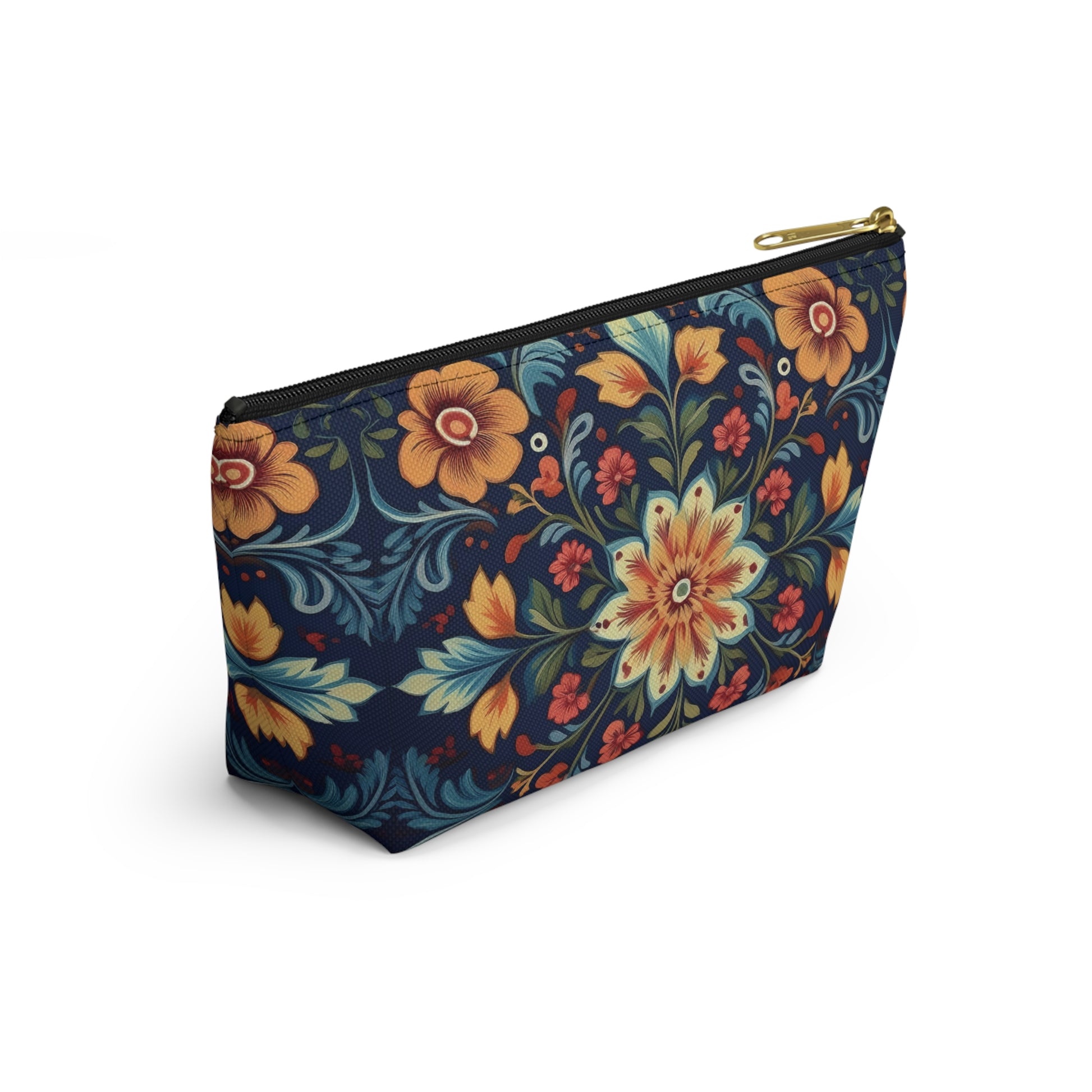 Norwegian Rosemaling Print Pouch - The Global Wanderer