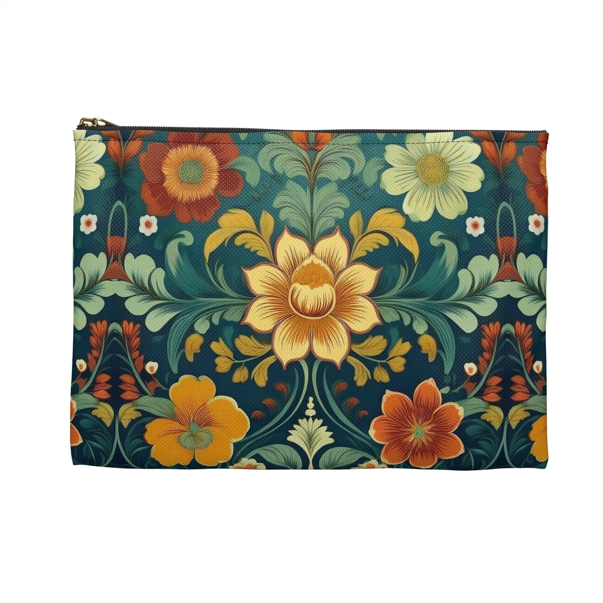 Norwegian Rosemaling Print Pouch - The Global Wanderer