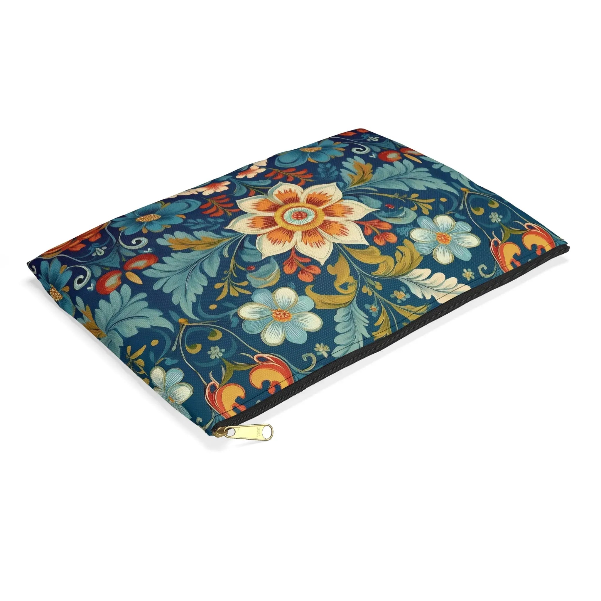 Norwegian Rosemaling Print Pouch - The Global Wanderer