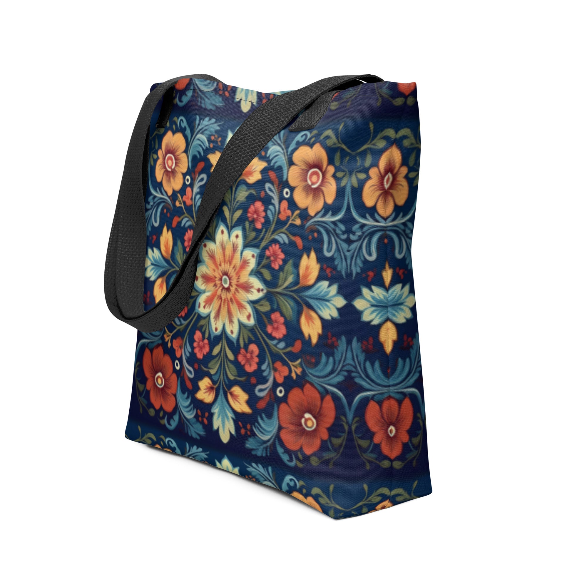 Norwegian Rosemaling Tote Bag - The Global Wanderer