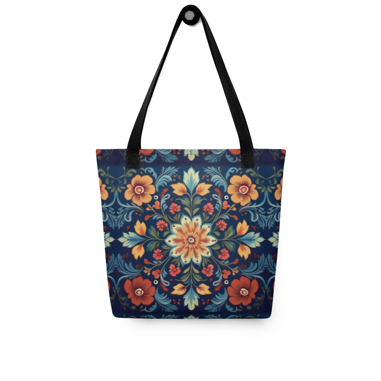 Norwegian Rosemaling Tote Bag - The Global Wanderer