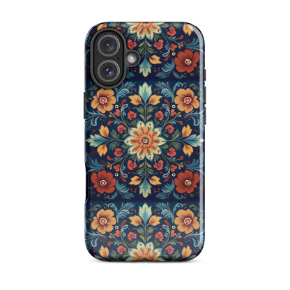 Norwegian Rosemaling Tough MagSafe iPhone® Case - The Global Wanderer