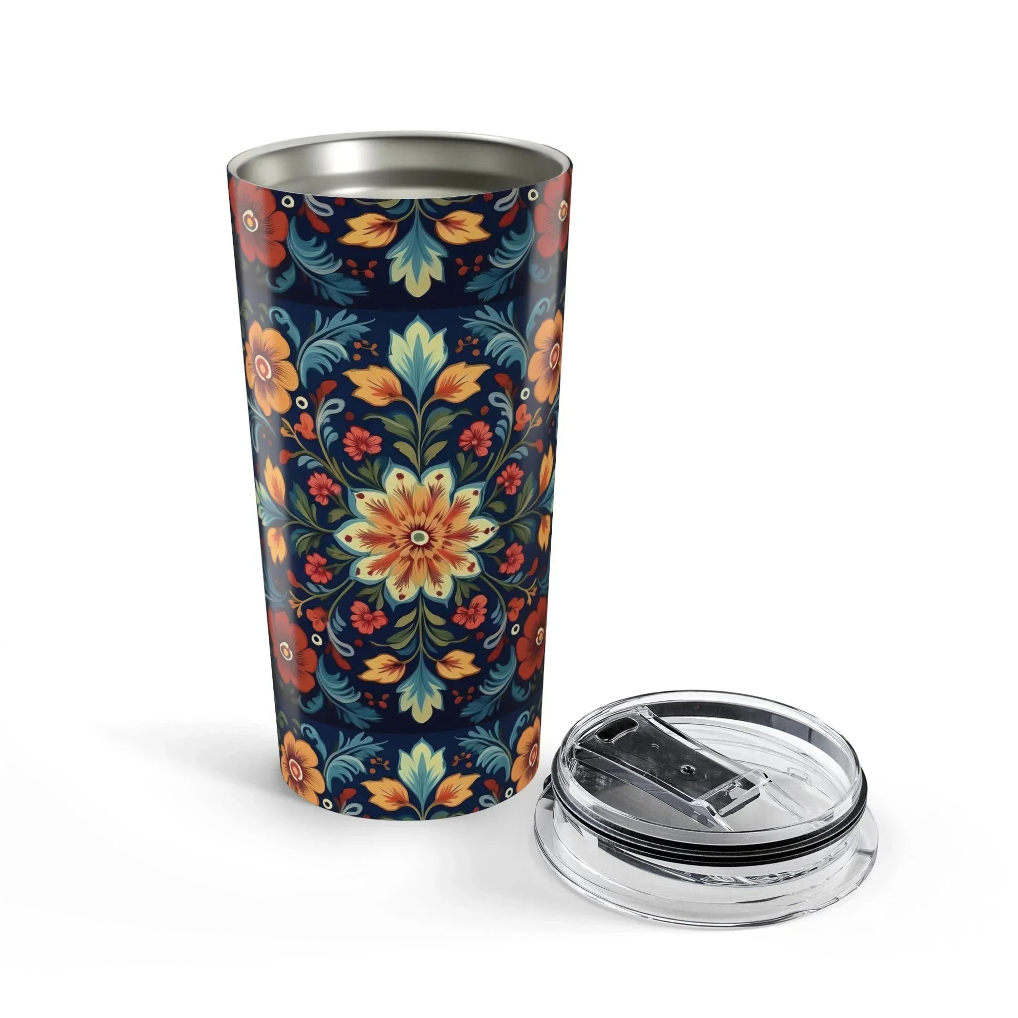 Norwegian Rosemaling Tumbler - The Global Wanderer