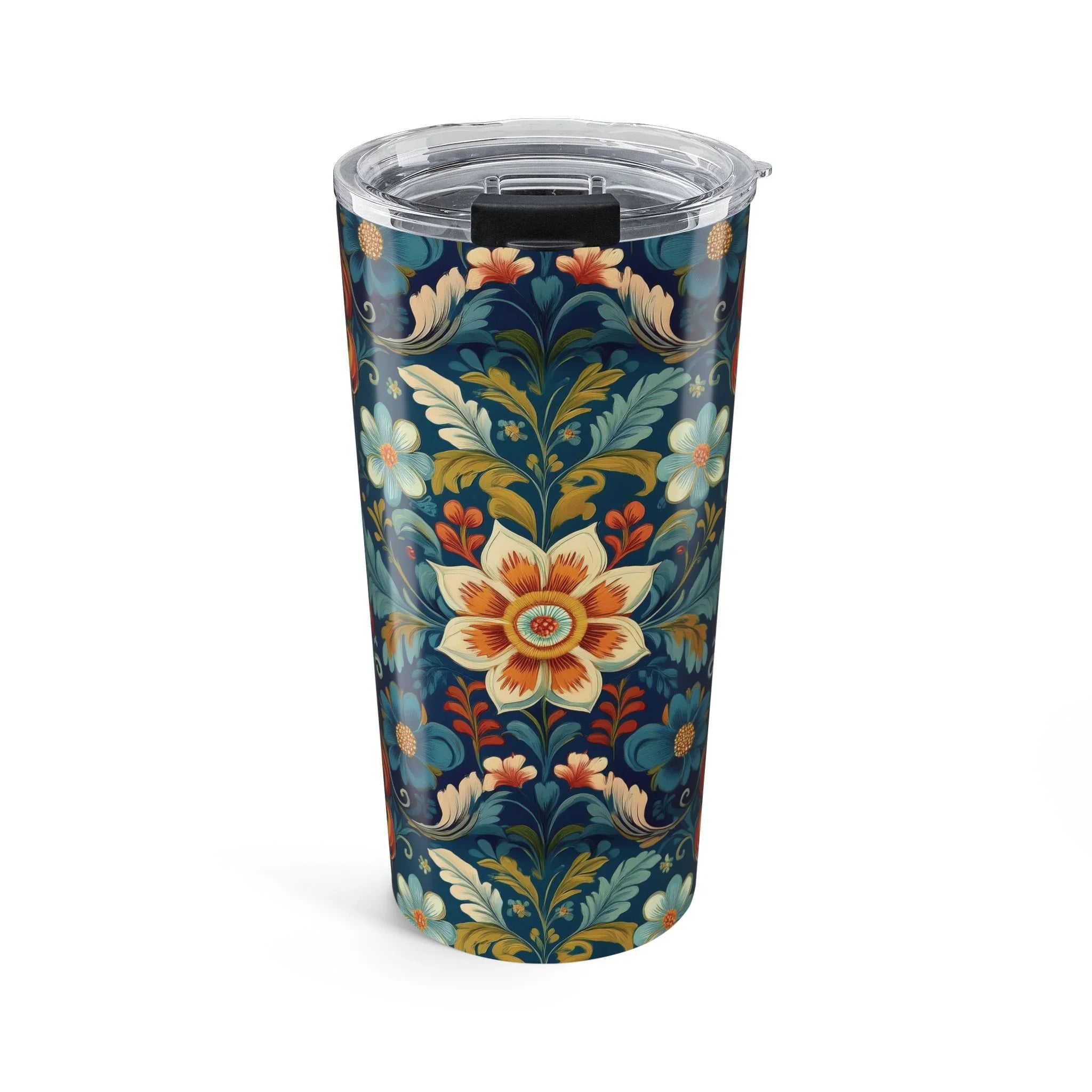 Norwegian Rosemaling Tumbler - The Global Wanderer