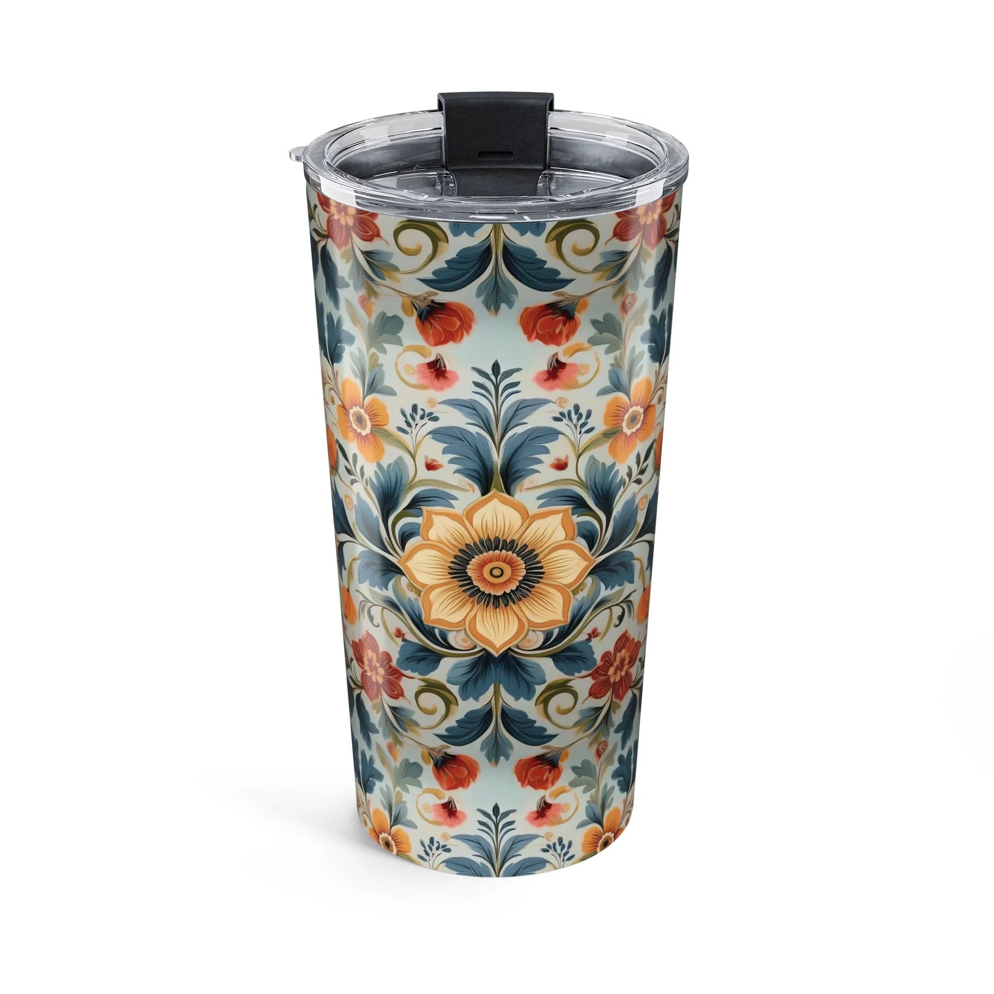 Norwegian Rosemaling Tumbler - The Global Wanderer