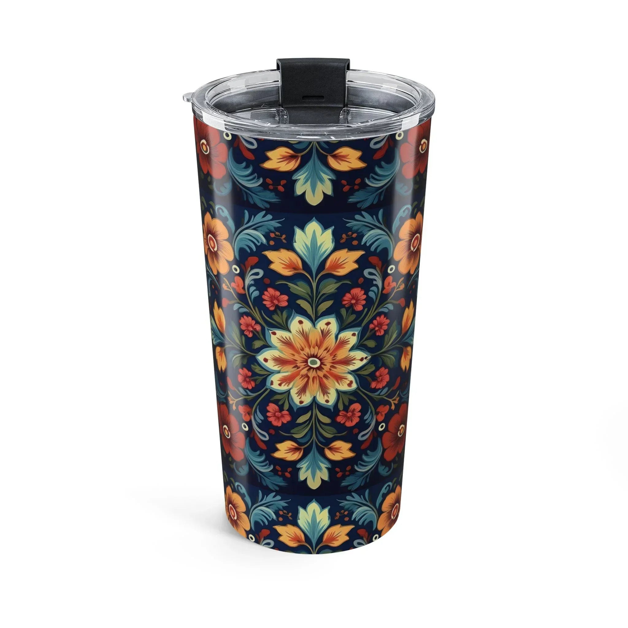 Norwegian Rosemaling Tumbler - The Global Wanderer