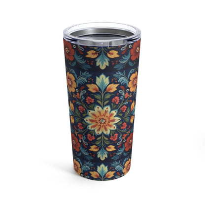 Norwegian Rosemaling Tumbler - The Global Wanderer