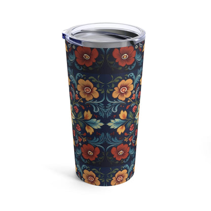 Norwegian Rosemaling Tumbler - The Global Wanderer