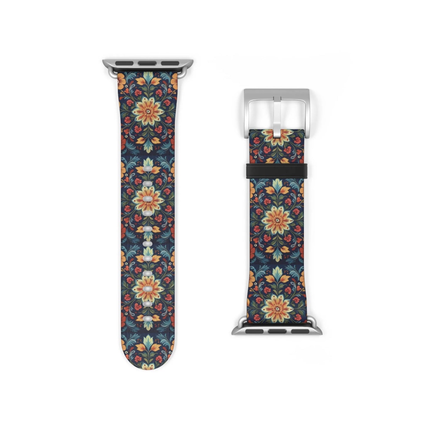 Norwegian Rosemaling Watch Band - The Global Wanderer