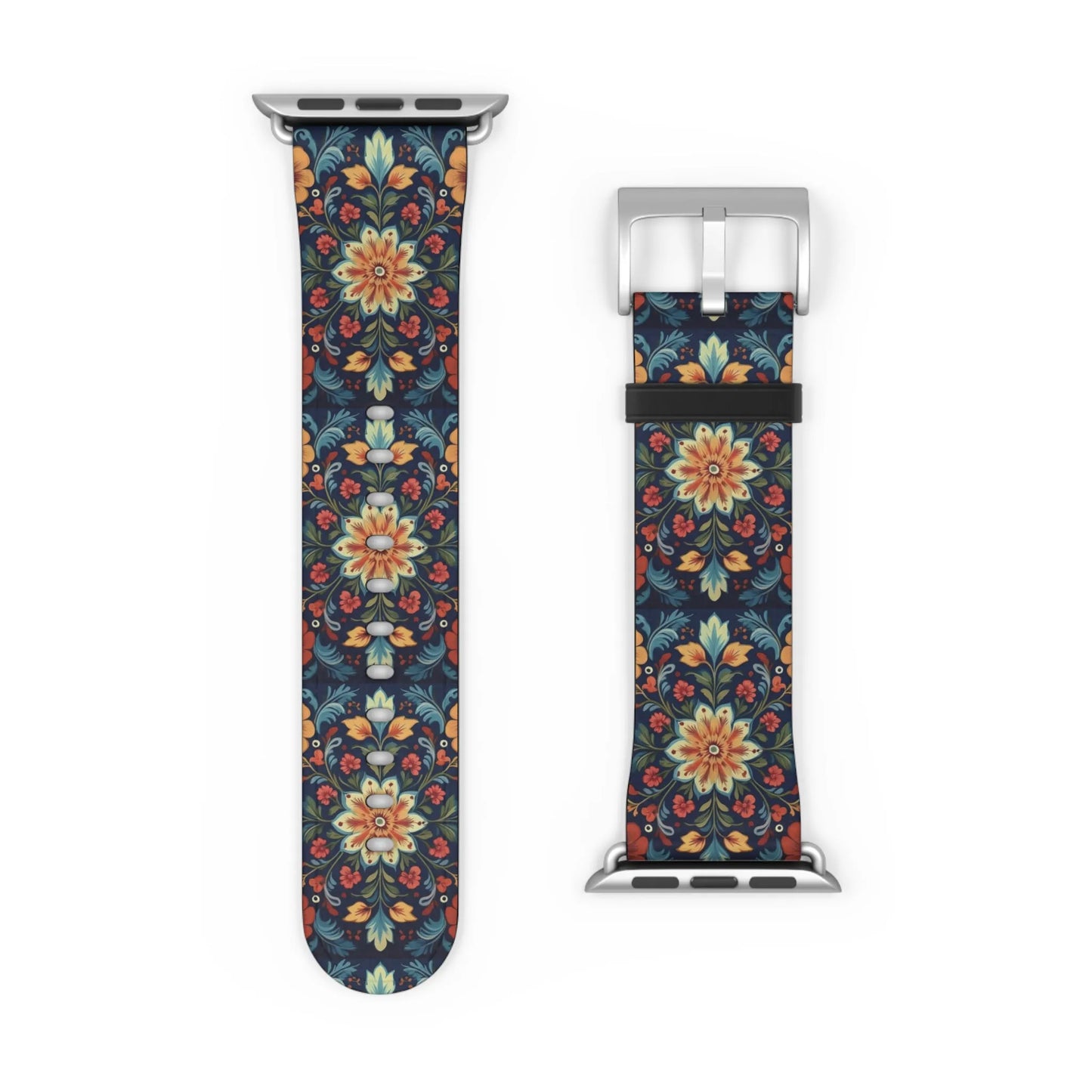 Norwegian Rosemaling Watch Band - The Global Wanderer