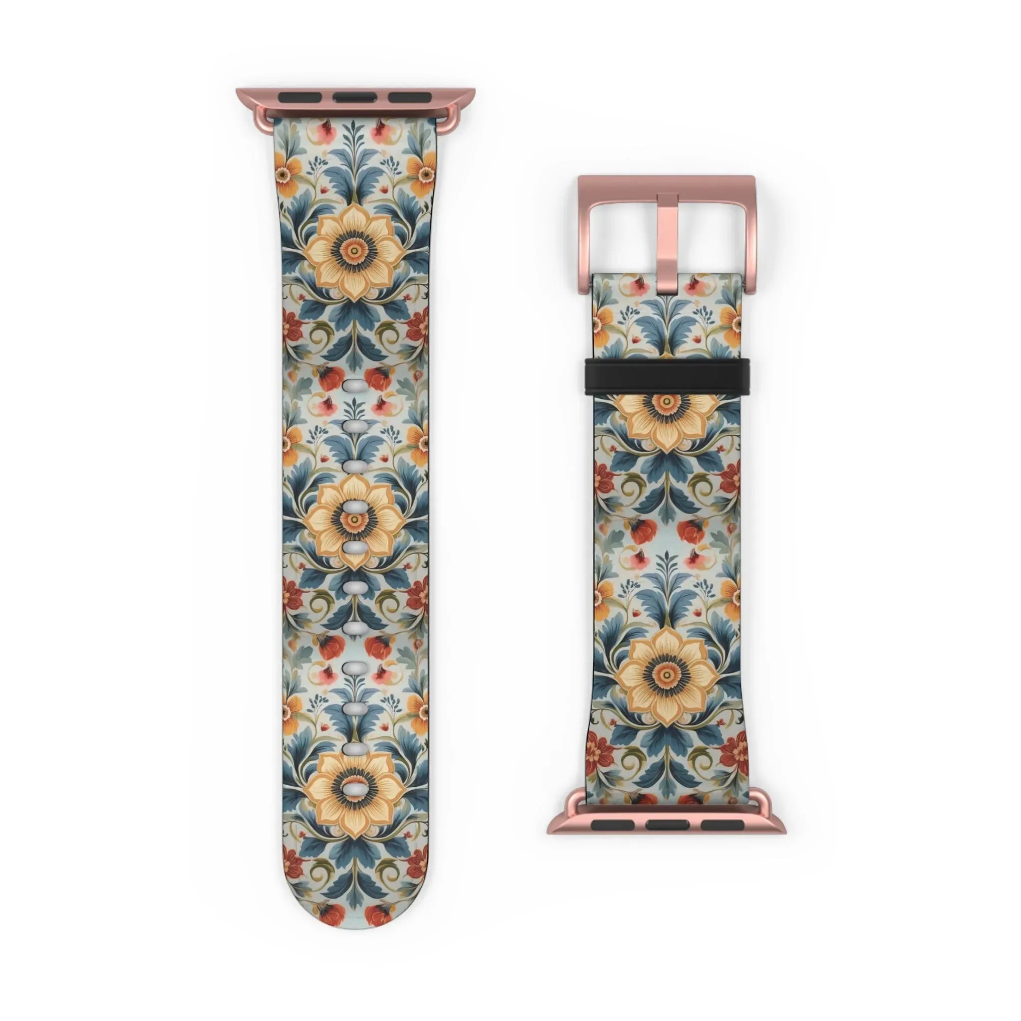 Norwegian Rosemaling Watch Band - The Global Wanderer