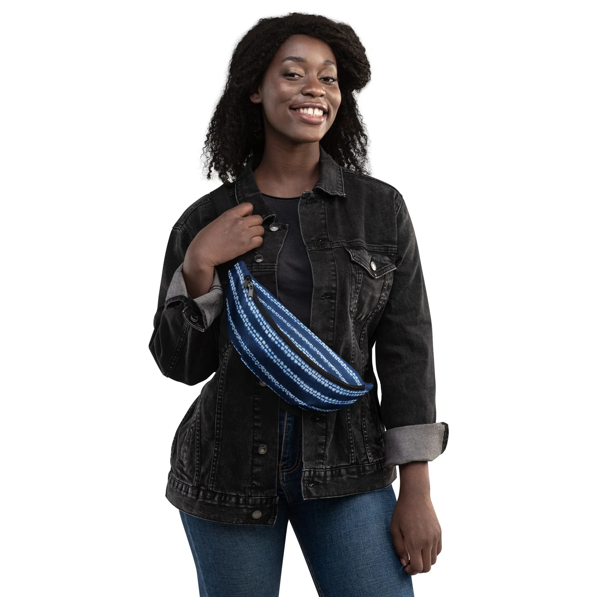 Osaka Wave Shibori Fanny Pack - The Global Wanderer