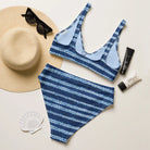 Osaka Wave Shibori Recycled High-Waisted Bikini - The Global Wanderer