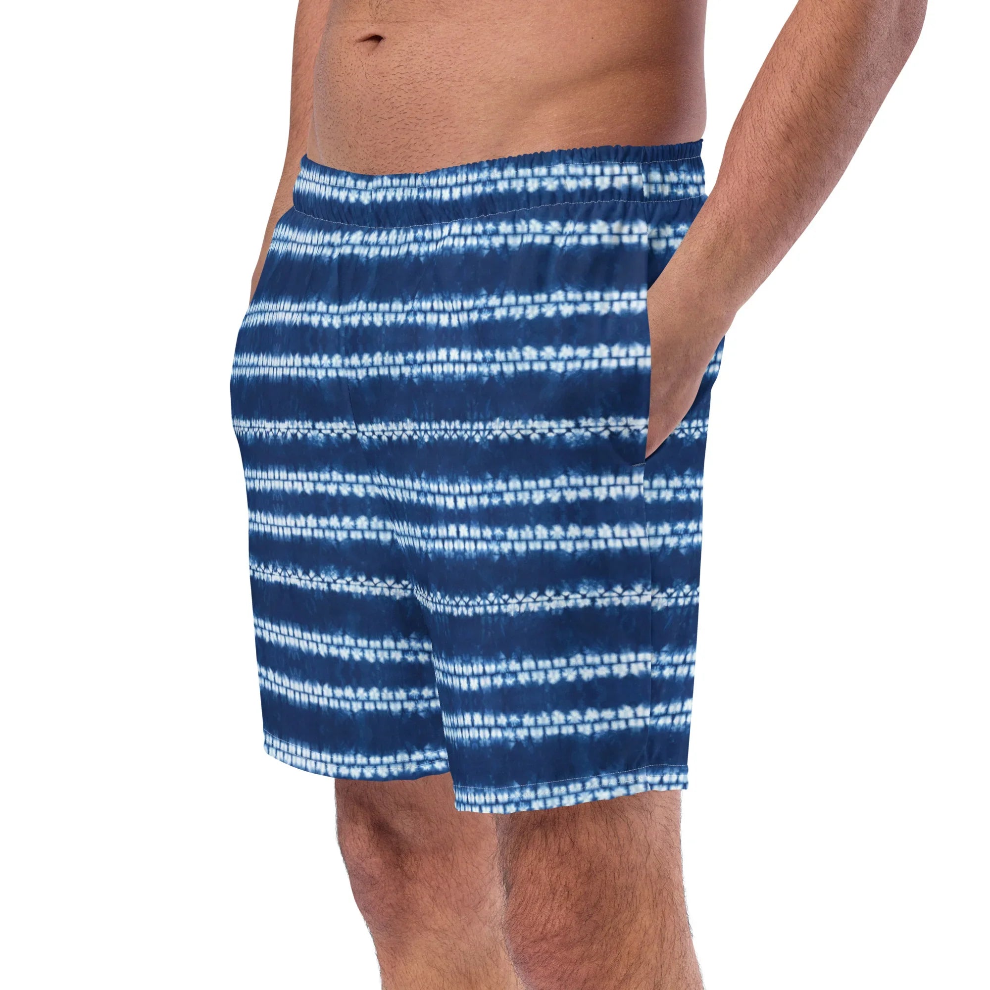 Osaka Wave Shibori Recycled Swim Trunks - The Global Wanderer