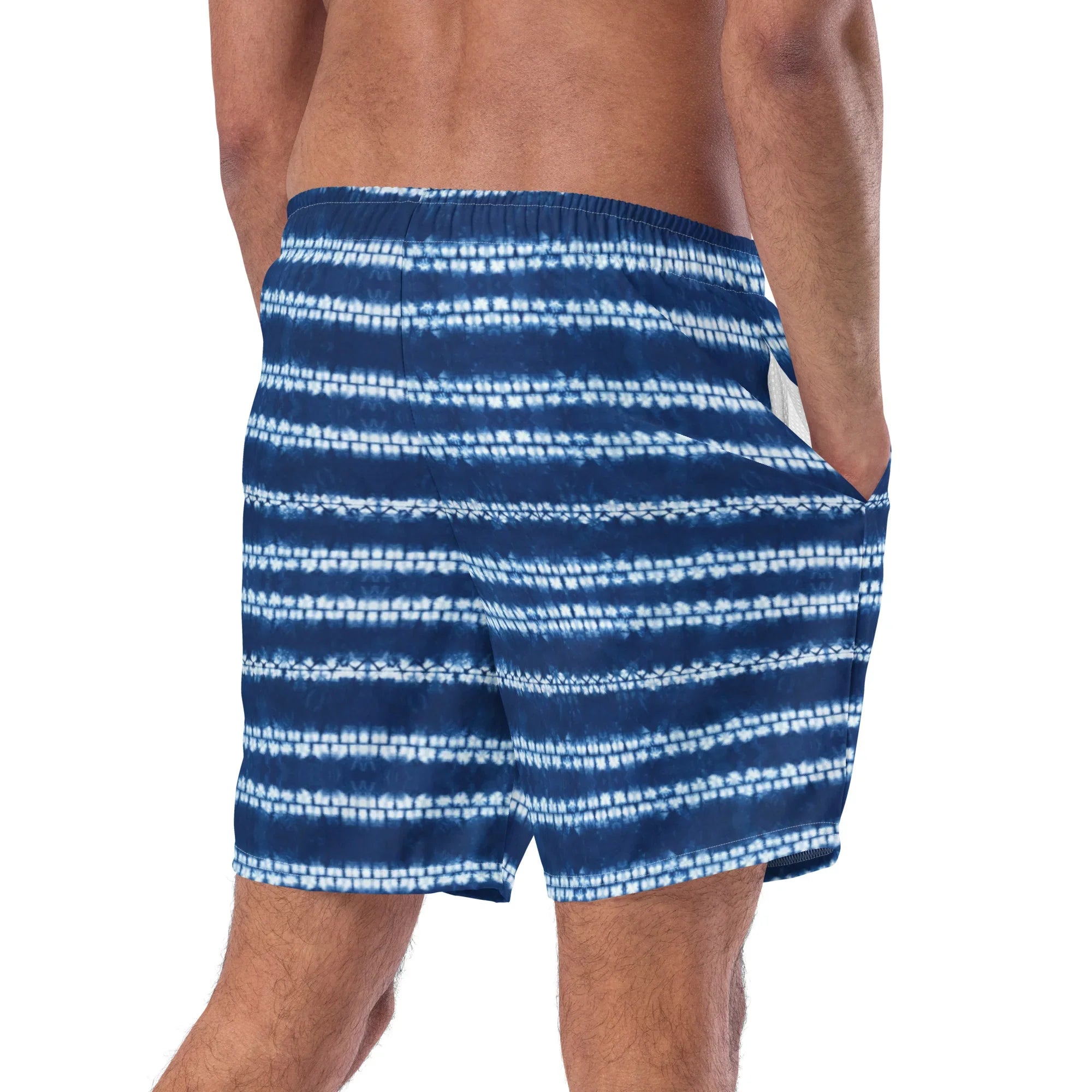 Osaka Wave Shibori Recycled Swim Trunks - The Global Wanderer