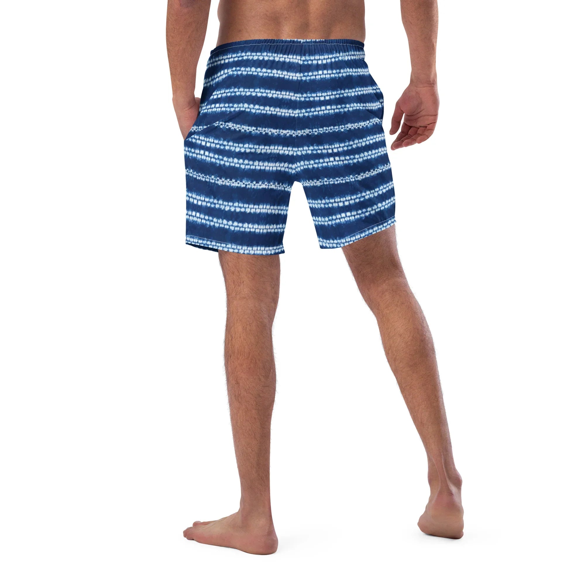 Osaka Wave Shibori Recycled Swim Trunks - The Global Wanderer