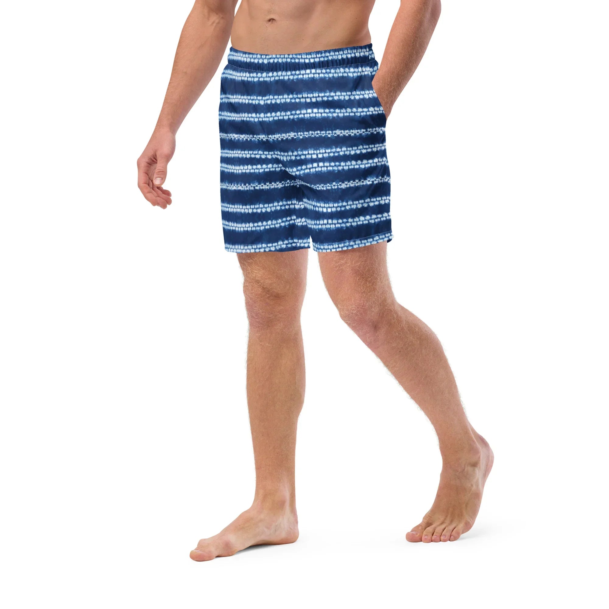 Osaka Wave Shibori Recycled Swim Trunks - The Global Wanderer