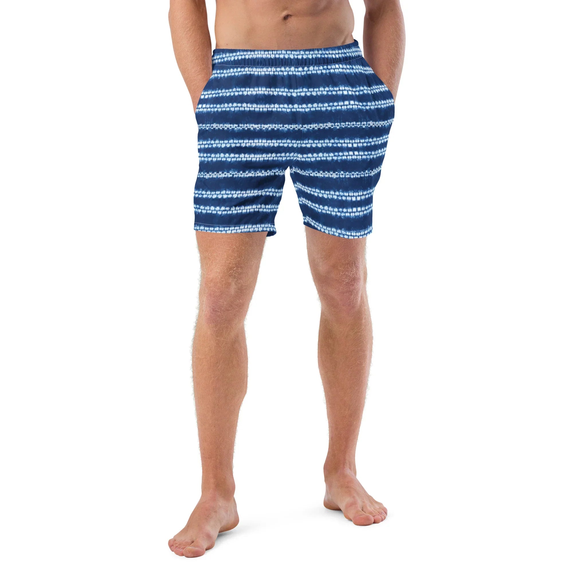 Osaka Wave Shibori Recycled Swim Trunks - The Global Wanderer