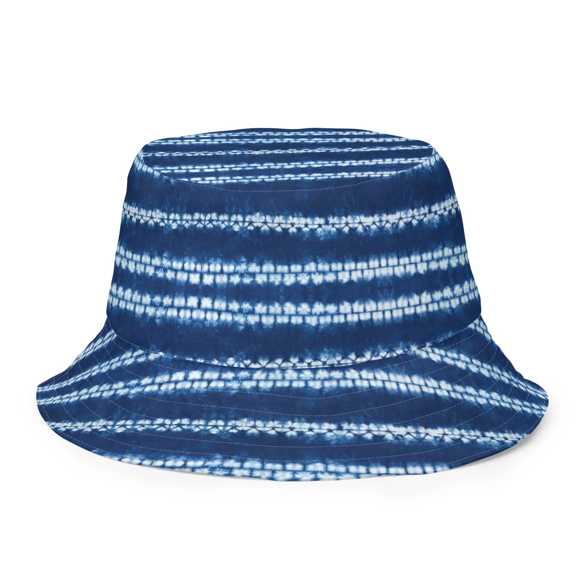 Osaka Wave Shibori Reversible Bucket Hat - The Global Wanderer