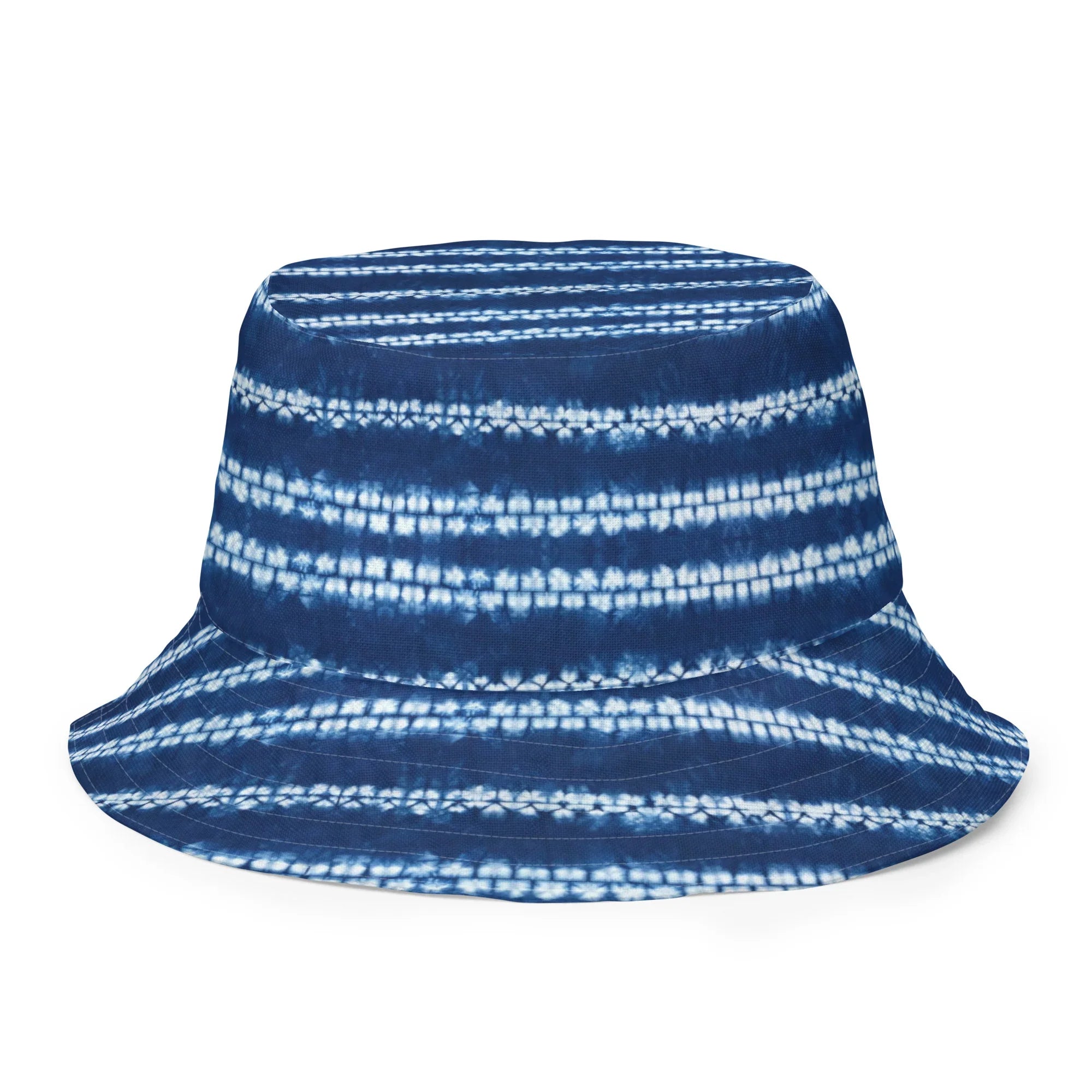 Osaka Wave Shibori Reversible Bucket Hat - The Global Wanderer