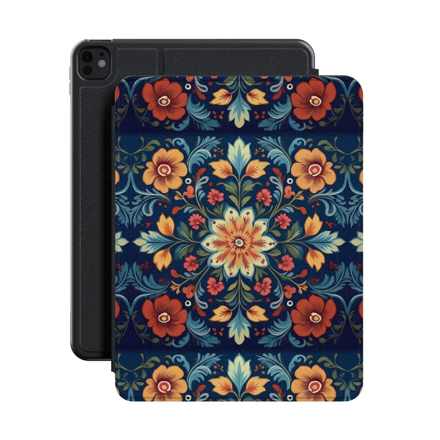 Oslo Midnight Rosemaling iPad Case - The Global Wanderer