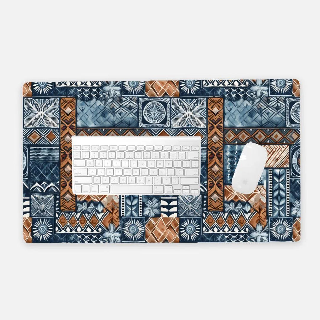 Pacific Islands Tapa Cloth Desk Mat - The Global Wanderer