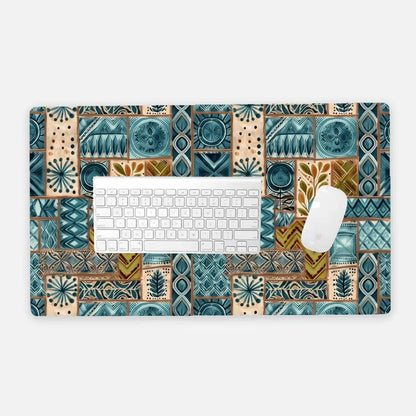 Pacific Islands Tapa Cloth Desk Mat - The Global Wanderer