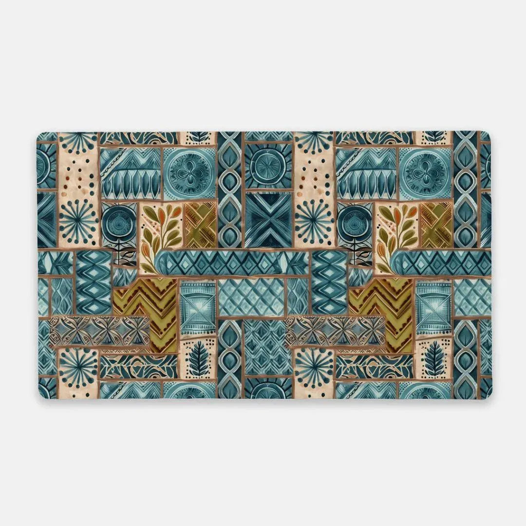 Pacific Islands Tapa Cloth Desk Mat - The Global Wanderer